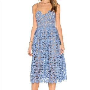 Self Portrait Azalea Dress in Light Blue